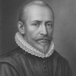 Caspar Bartholin Secundus, dänischer Anatom und Entdecker der Bartholin-Drüsen, stilisiertes Schwarz-Weiss-Porträt im Wegbereiter-Stil für radiologie24.ch.