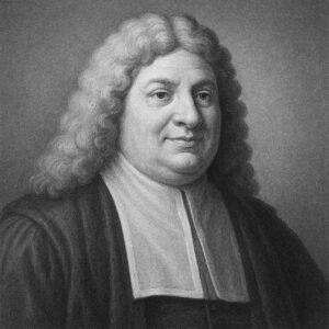 Portrait von Lorenzo Bellini (1643–1704) in Schwarz-Weiss, mit lockigem Haar, barocker Kleidung und neutralem Hintergrund – halb-realistischer 3D-Stil für radiologie24.ch.