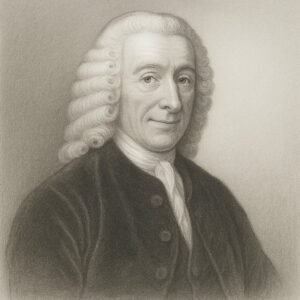 Porträtzeichnung von Lorenz Heister (1683–1758) im klassischen Bleistiftstil mit freundlichem Ausdruck und hellem Atelierhintergrund