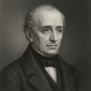 Schwarz-Weiss-Porträt von Luigi Rolando mit geglättetem Atelierhintergrund im Bleistiftstil der Wegbereiter-Serie auf radiologie24.ch.