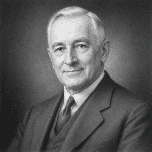 KI-generierte Darstellung von Christopher Addison (1869–1951), britischer Anatom, Chirurg und Politiker.