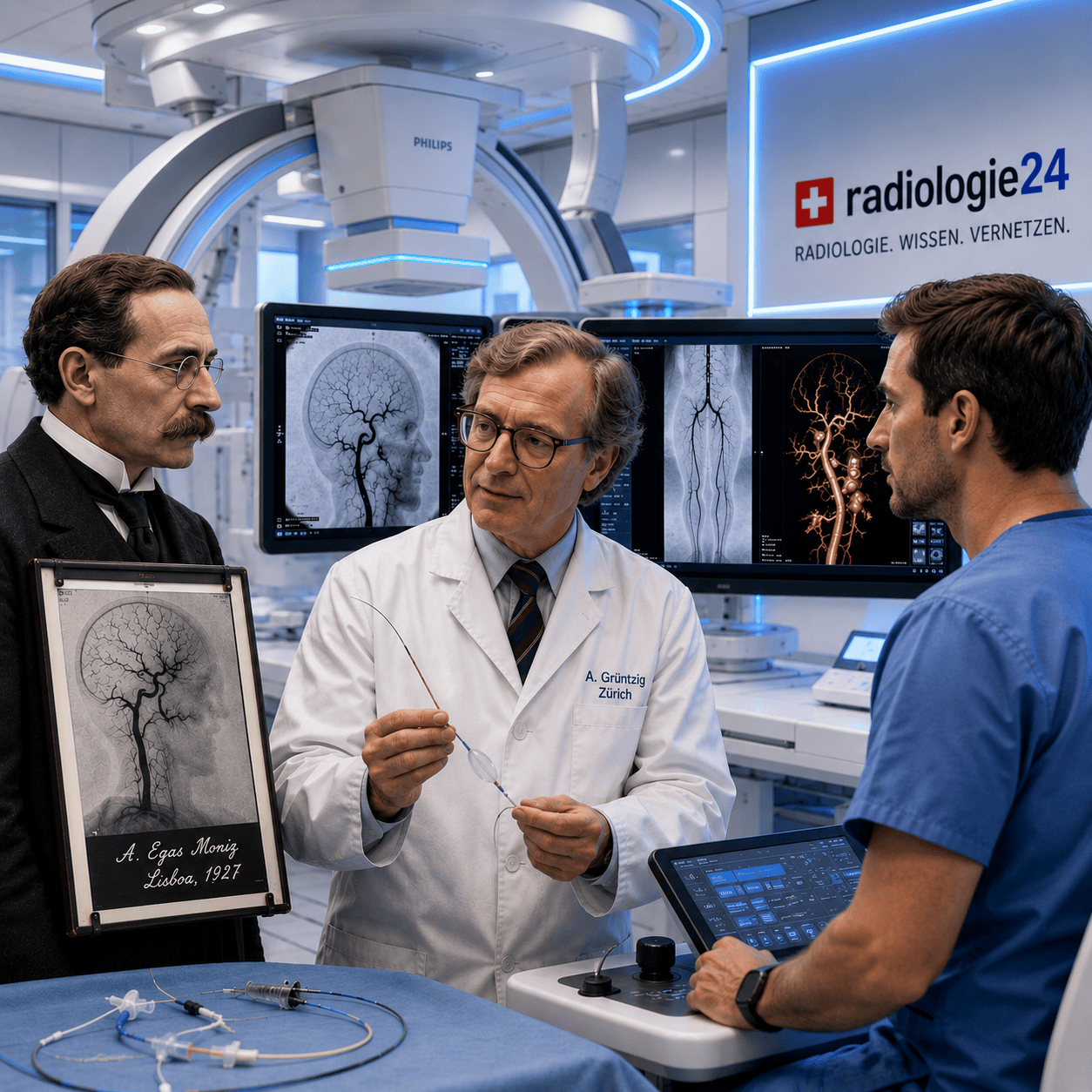 Geschichte der Angiografie – von Egas Moniz und Andreas Grüntzig zur interventionellen Radiologie