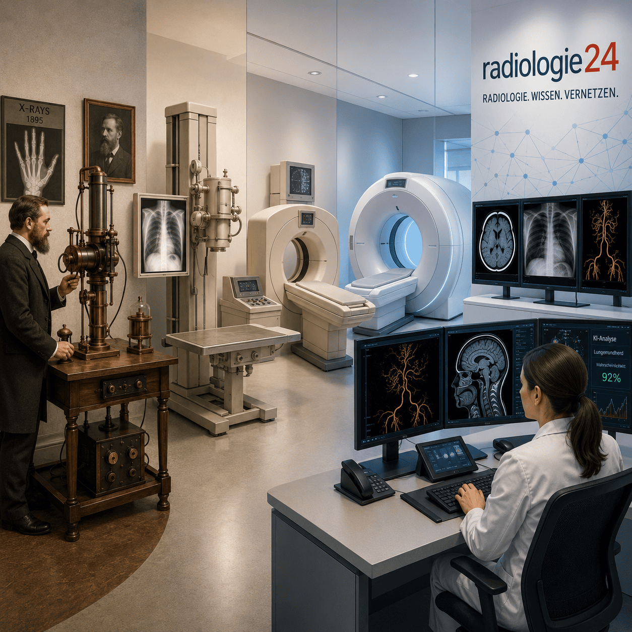 Geschichte und Entwicklung der Radiologie – von Röntgen über CT und MRI bis zur KI