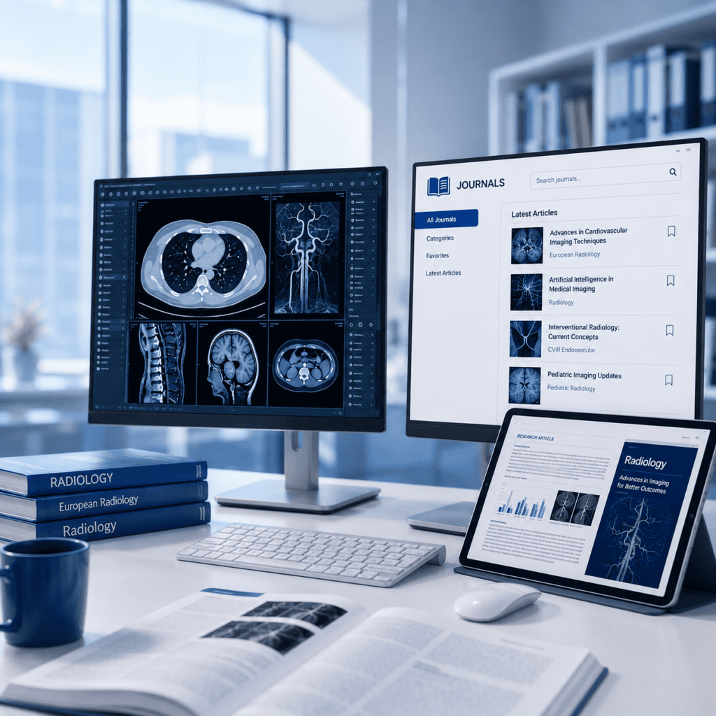 Radiologie-Fachzeitschriften weltweit – wissenschaftliche Publikationen und radiologische Bildgebung