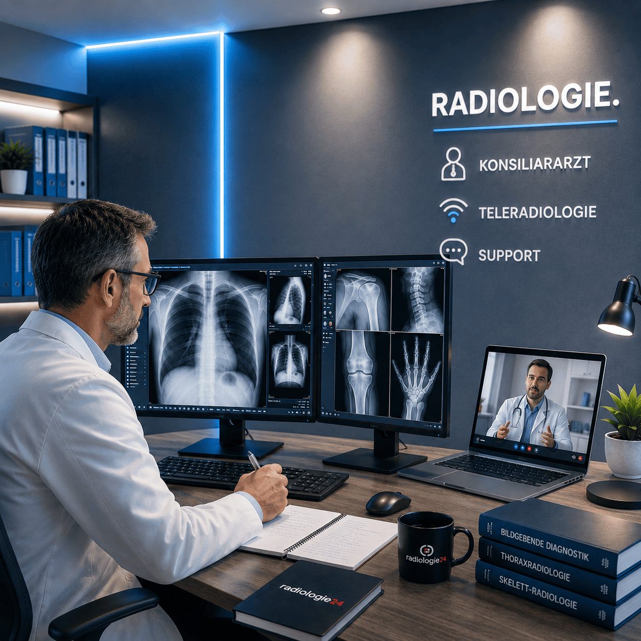 Radiologie-Service für Ärztinnen und Ärzte mit Konsiliararzt, Teleradiologie und radiologischem Support