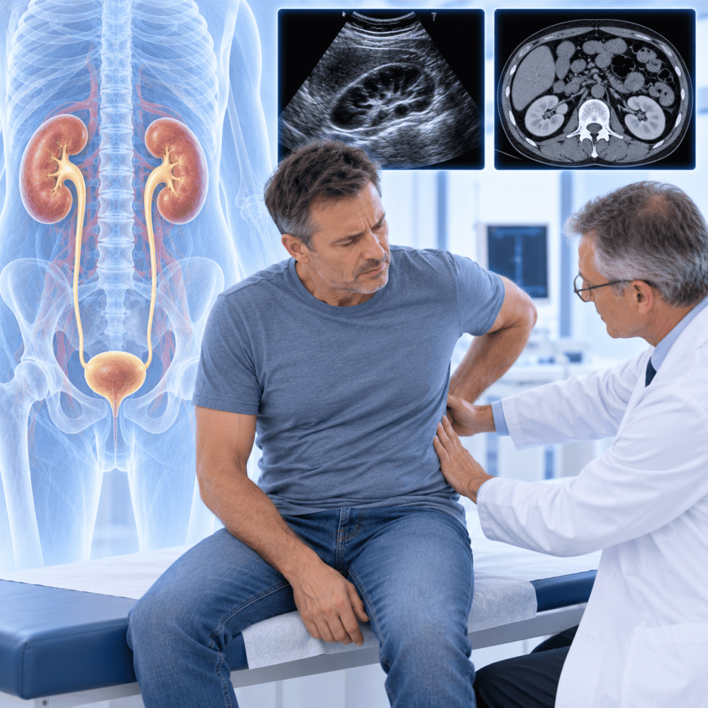 Flankenschmerzen – bildgebende Diagnostik mit Ultraschall und CT
