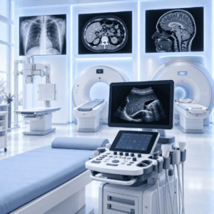 Ultraschallgerät mit Röntgen, CT und MRI als ergänzende bildgebende Verfahren