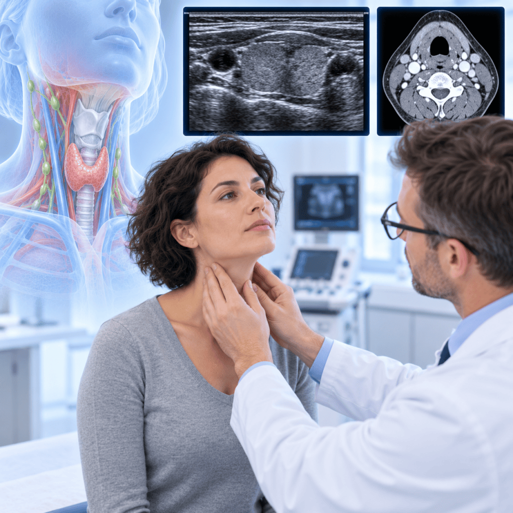 Halsschwellung – bildgebende Diagnostik mit Ultraschall und CT
