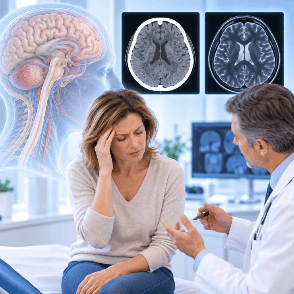 Bildgebende Diagnostik bei Kopfschmerzen mit CT und MRI