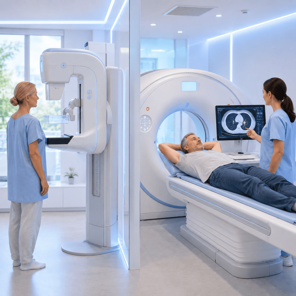 Unterschied zwischen Screening und diagnostischer radiologischer Untersuchung