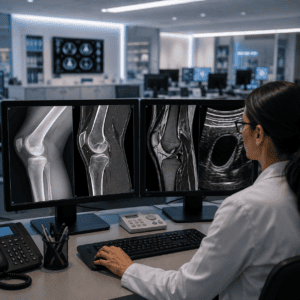 Ultraschall, Röntgen, CT und MRI im Vergleich am radiologischen Befundarbeitsplatz