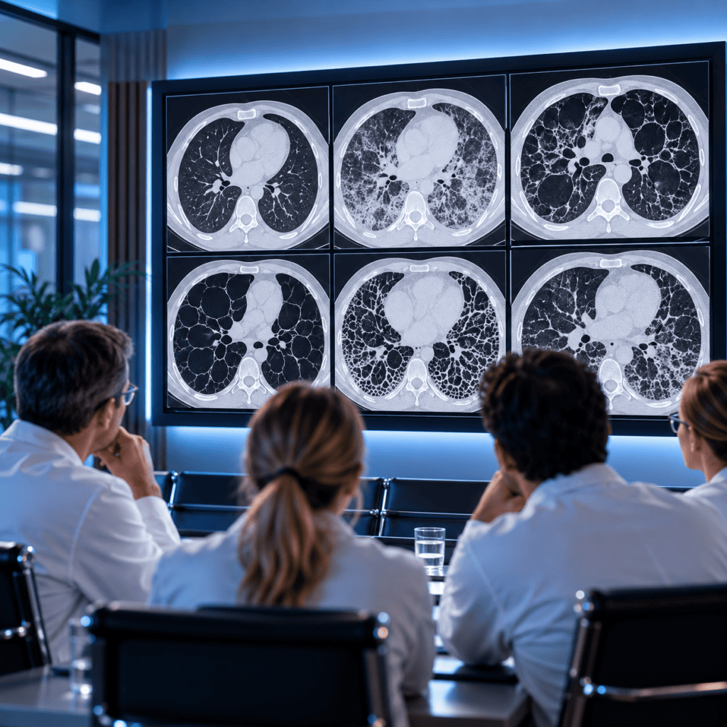 Radiologische Fallbesprechung verschiedener HRCT-Muster bei interstitiellen Lungenerkrankungen